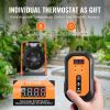 Greenhouse Heater with Thermostat, 1500W Fast Heating with Overheat Protection, 2-Speed Setting Small Grow Tent Heater