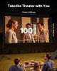 Projector Screen with Stand, 100 Inch 160Â° Wide Angle Indoor Outdoor Projection Screen
