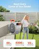 Retractable Garden Hose Reel, 1/2 Inch x 65 ft Wall Mounted Hose Reel, Heavy Duty Garden Hose Reel with 9 Patterns Nozzle, Any Length Lock