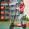 WHOSU 1200W High-Power Electric Scooter with Seat - 34 MPH Max Speed, 33 Mile Range, 11" Off-Road Tires, 4 Brake System, Fast E-Scooter for Adults