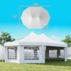 Outsunny 29' x 21' Canopy Party Event Tent with 2 Pull-Back Doors, White