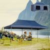 10x20 Pop Up Canopy, 7 Removable Sidewalls, Privacy Features, Roller Bag, Upgraded Frame, Blue