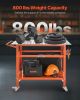 Welding Table, 40" x 24" Welding Workbench Table with 800LBS Static Weight Capacity, Movable Steel Work Bench with 4 Wheels (2 with Brake)
