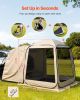 Screen House Tent, 6 x 6 ft, 4-6 Person Pop Up SUV Tailgate Tent, Portable Screened in Canopy with Carry Bag, Netting Sides, for Car Camping, Garden