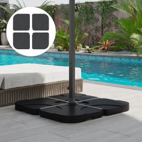 4 Pieces Cantilever Patio Umbrella Base Stand (Option: Black-505x525x540 mm)
