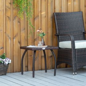 Outdoor PE Side Table (Option: Brown-635x100x450 mm)