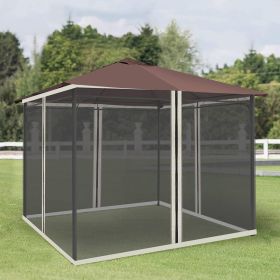 9.84' x 13.1' Gazebo with Netting (Option: Cream White-500x400x80 mm)