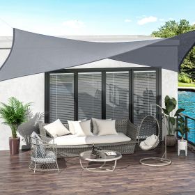 20' x 13' Rectangle Outdoor Patio Portable Shade Canopy Sun Sail Sand (Option: Gray-500x400x170 mm)