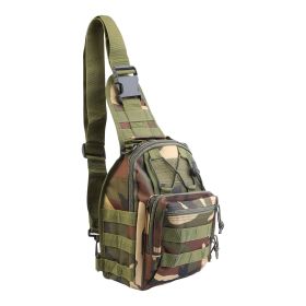 Men Tactical Sling Backpack Sling Chest Bag Crossbody Messenger Shoulder Bag Assault Pack (Option: Camo)
