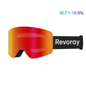 Passion M2 Ski Goggles with Magnetics Lens Changing And XPatina-Tech (Color: Black Strap + Red Lens)