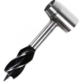 Outdoor Camping Survival Drilling Chopping Wood Tools (Drill Length: 6.29 in, Color: Brown)