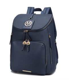 MKF Collection Angela Large Backpack Bag by Mia K (Color: Navy)