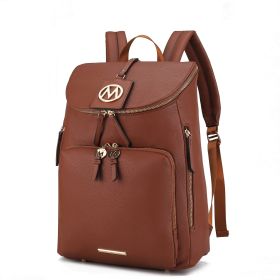 MKF Collection Angela Large Backpack Bag by Mia K (Color: Cognac)