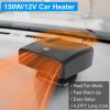 Portable Car Heater Heating Fan 2 in 1 Defroster Defogger Demister Windshield Heater Automotive Cooling Fan with 360Â°Rotating Base