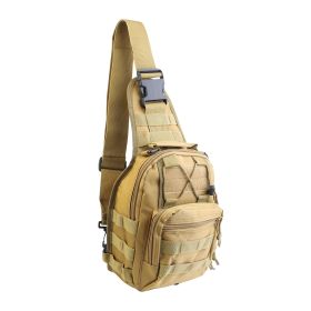 Men Tactical Sling Backpack Sling Chest Bag Crossbody Messenger Shoulder Bag Assault Pack (Option: Khaki)