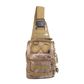 Men Tactical Sling Backpack Sling Chest Bag Crossbody Messenger Shoulder Bag Assault Pack (Option: YellowPG)